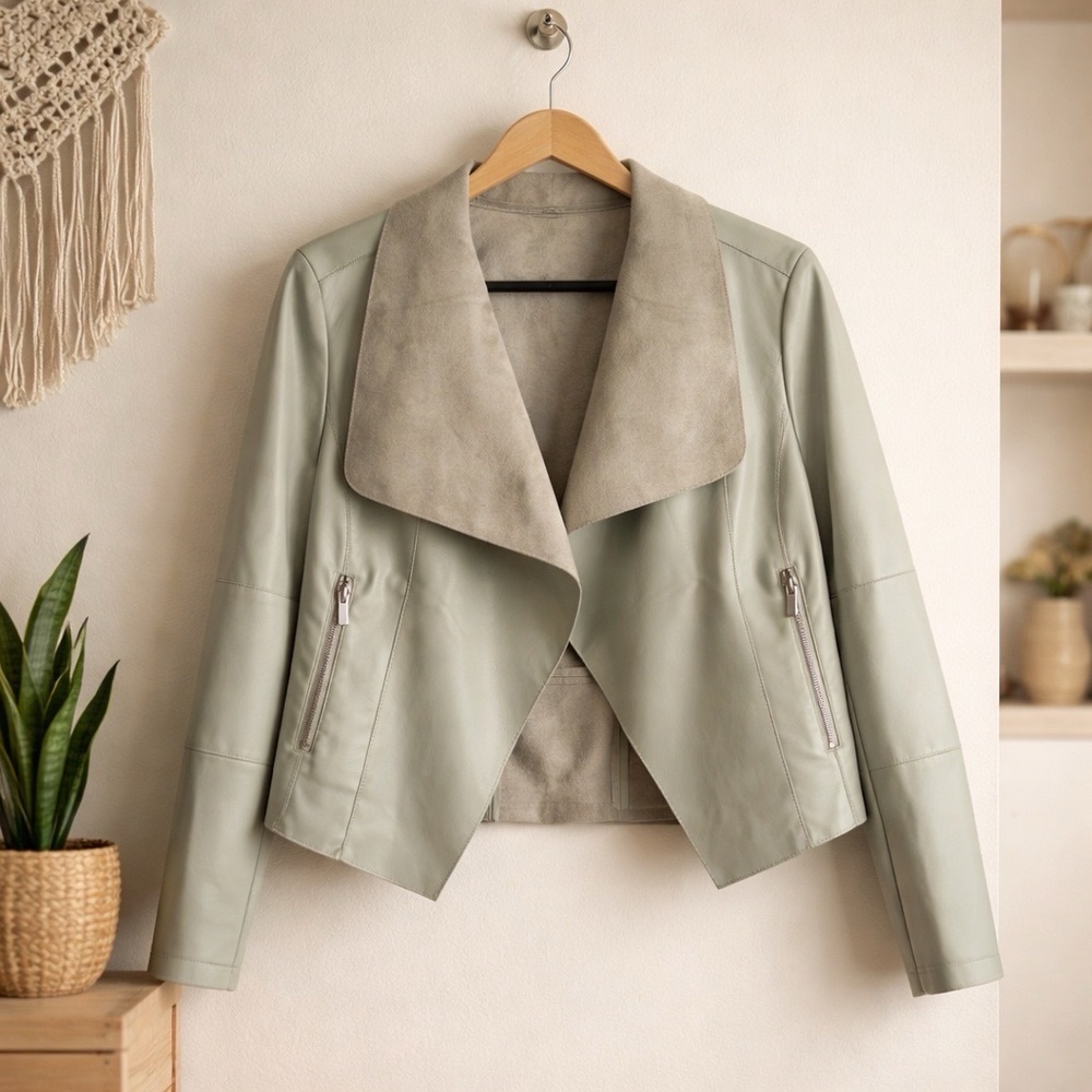 Bagatelle Faux Suede Jacket  Sage green Jack or Coat   Womens size Medium